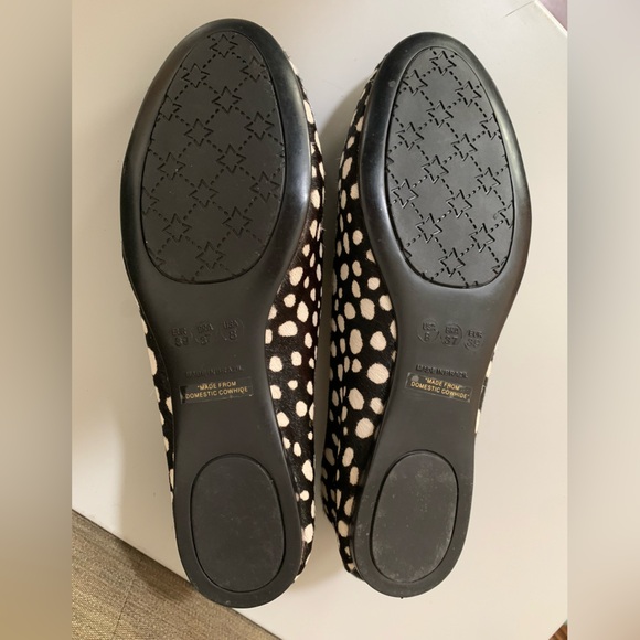 FS/NY French Sole New York Cowhide Flats Size 8, like new loafers animal print - Picture 2 of 8